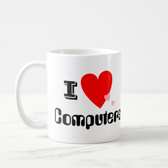 I tasse d'ordinateurs de coeur (amour) (Gauche)