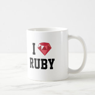 I tasse rouge de geek de coeur