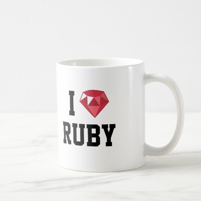 I tasse rouge de geek de coeur (Droite)
