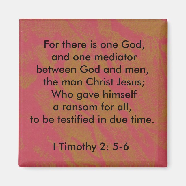 I Timothée 2:5-6 Un Dieu aimant (Devant)
