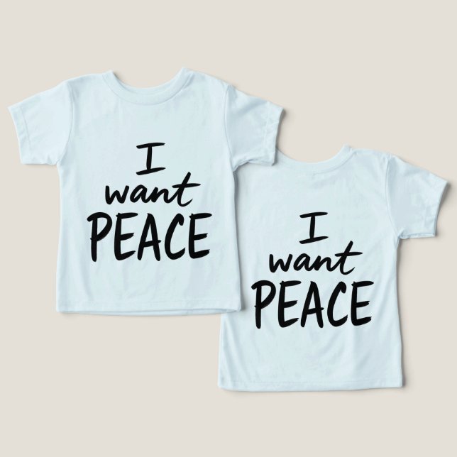 “I Want Peace”  design (Design Recto & Verso)
