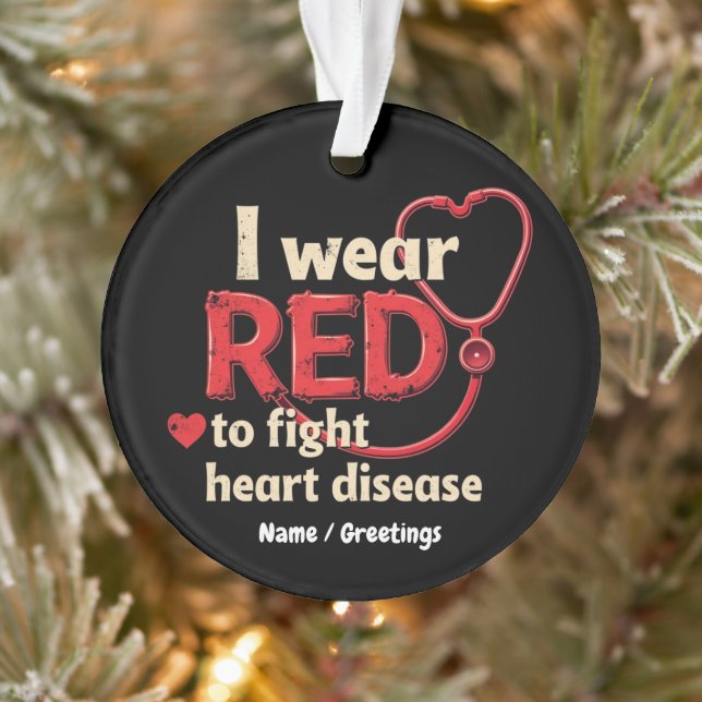 I Wear Red to Fight Heart Disease Support National (Arbre)