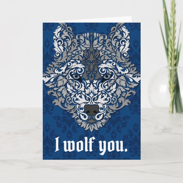 I Wolf You - Carte Saint Valentin (Devant)