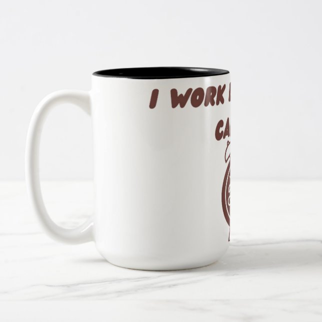 I Work Better With Caffeine Mug | Office Humor Cup (Gauche)