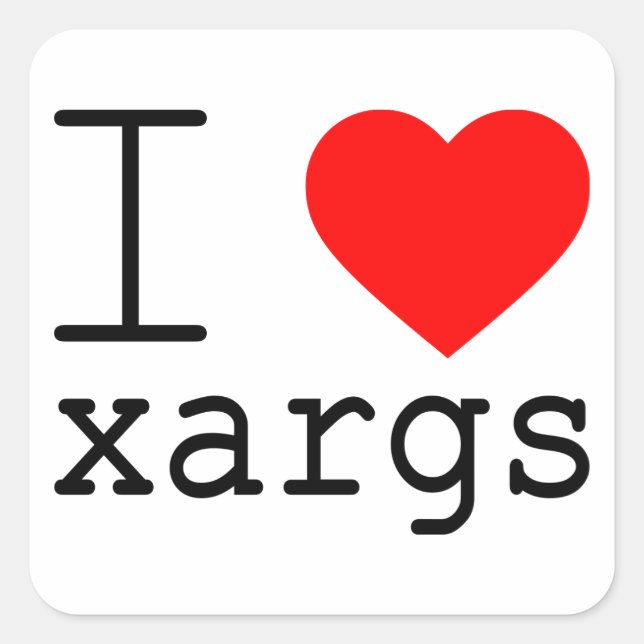 I ❤️ xargs stickers (Devant)