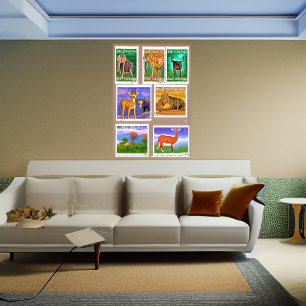 IA essaye de fabriquer des timbres   AI Art Poster