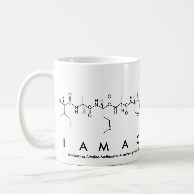 IAmAChemist nom de peptide mug (Gauche)