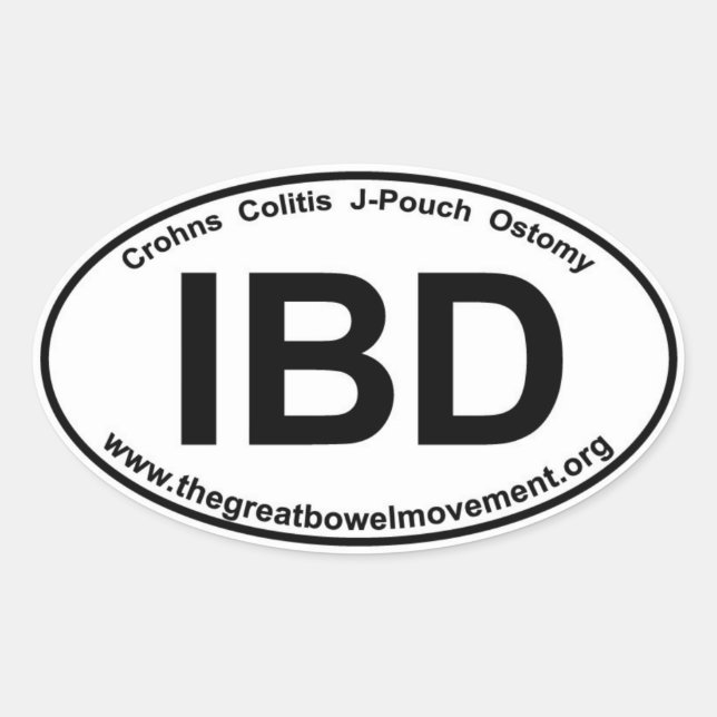 IBD - Sticker Colitis-Oval Crohns (Devant)