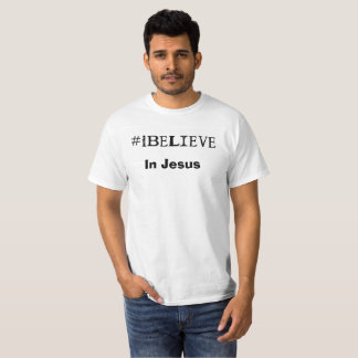 #iBelieve en blanc de base de T-shirt de Jésus