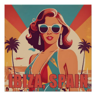 Ibiza, Espagne Affiche de voyage