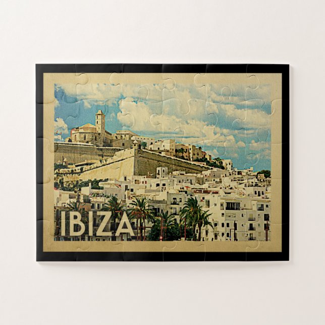 Ibiza Espagne Jigsaw Vintage voyage de puzzle (Horizontal)