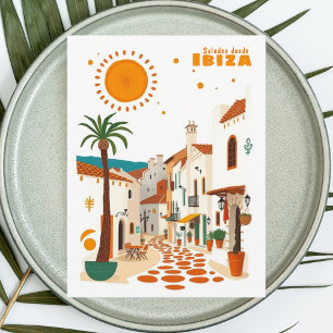 Ibiza Espagne vacances blanc méditerranéen Carte p