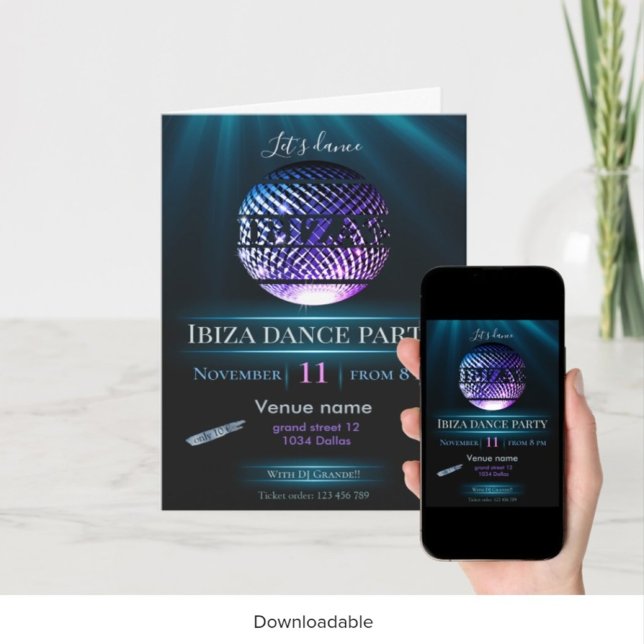 Ibiza invitation numérique personnalisable (Créateur téléchargé)