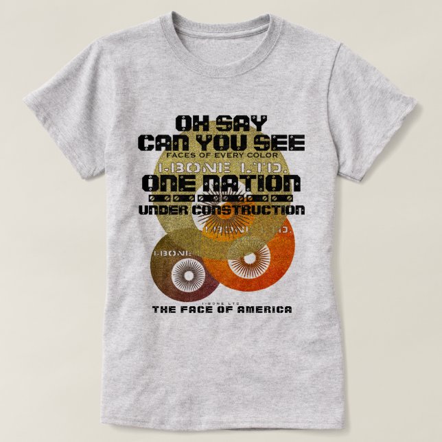 IBONELTD. UNE NATION FACE AU T-shirt AMÉRICAIN (Design devant)