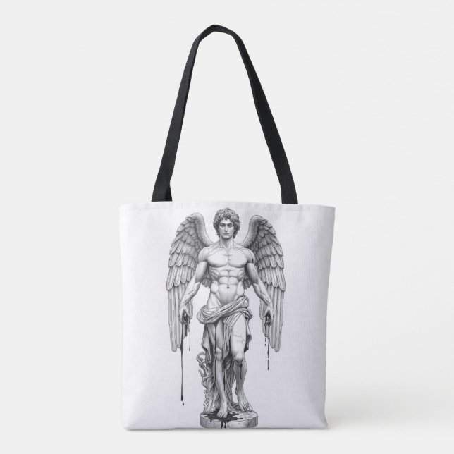 Icarus Greek Myth Line Art Tote Bag (Dos)