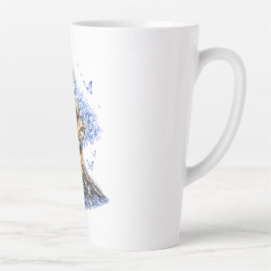 Ice Blue Moon Tree Latte Mug