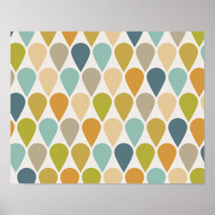 Ice Cream Shapes Midcentury Art Poster