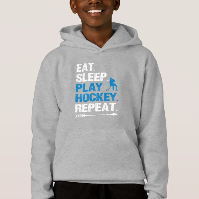 Ice Hockey Player Eat Sleep Play Repeat Funny (Devant)