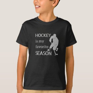 Ice Hockey t-shirt Favorite season fan silver