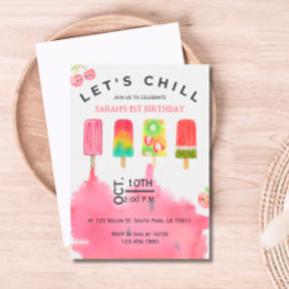 Ice Pop Chill Été Anniversaire Invitation