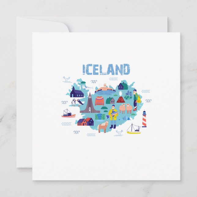 Iceland map (Devant)