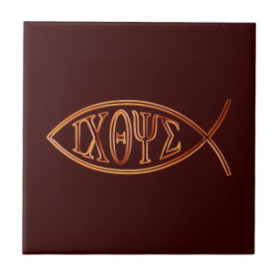 Ichthus - Symbole chrétien du poisson - Carreaux