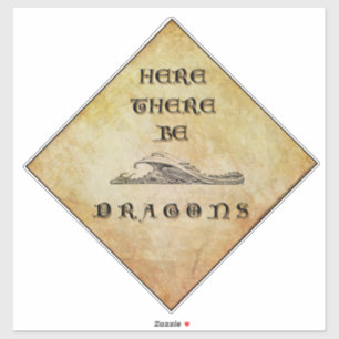 Ici Il Y A Des Stickers De Vinyle Dragons