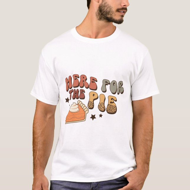 Ici pour le Pie Funny Retro Thanksgiving T-Shirt (Devant)