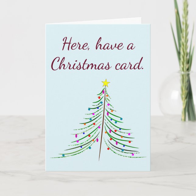 Ici, prenez une carte de Noël. Laisse-moi tranquil (Devant)