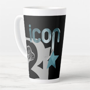 ICON Latte Mug Décor intérieur Abstrait Océan bleu