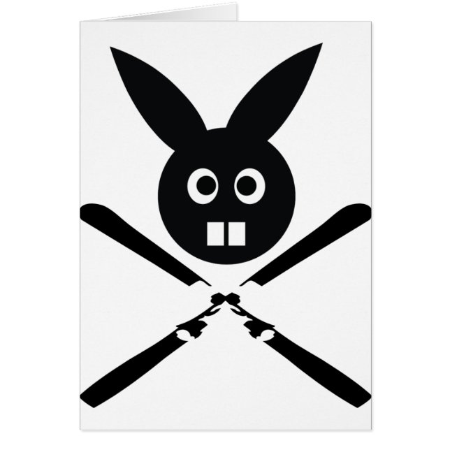 Icône amusante du lapin de ski (Devant)