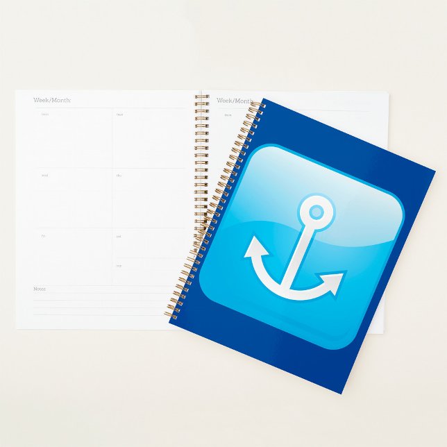Icône Ancre bleue marine moderne (Créateur téléchargé)