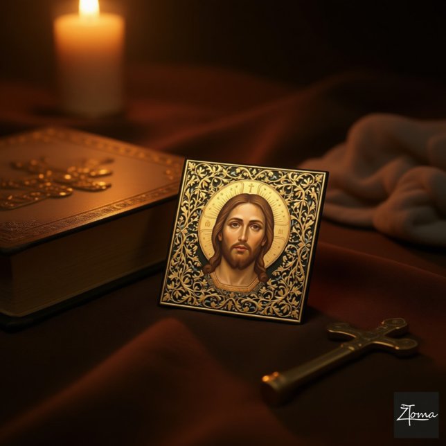 Icône byzantine du Christ - Jésus (Créateur téléchargé)