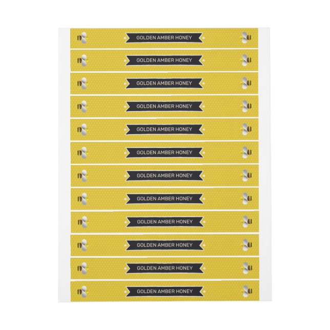 Icône d'abeille moderne Étiquette de la boîte de m (Feuille)