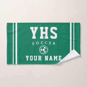 Icône de football, nom personnalisé et école, cade