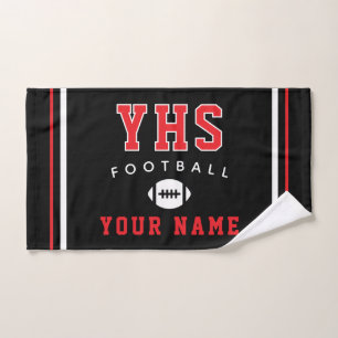 Icône de football, nom personnalisé et école, cade