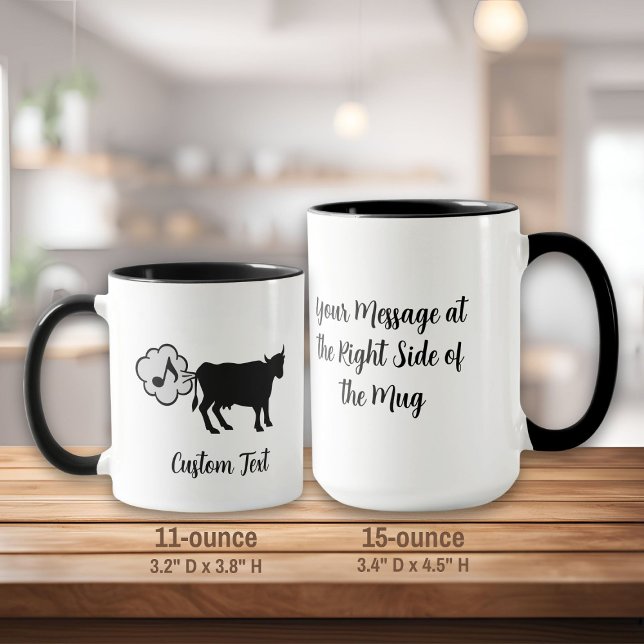 Icône de la vache méthane café Mug (Créateur téléchargé)