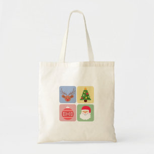 Icône de Noël moderne sac fourre-tout de vacances