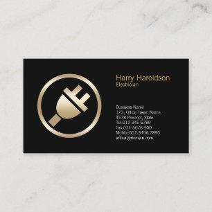 Icône de prise électrique Carte de visite d'électr