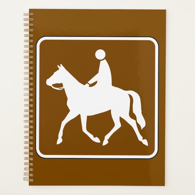 Icône de silhouette de cheval de randonnée équestr (Devant)