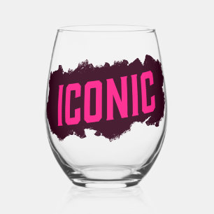 Icône de Verre à Vin sans Pied Trait de Pinceau Ro