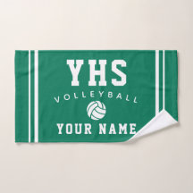 Icône de volley-ball, nom personnalisé et école, c