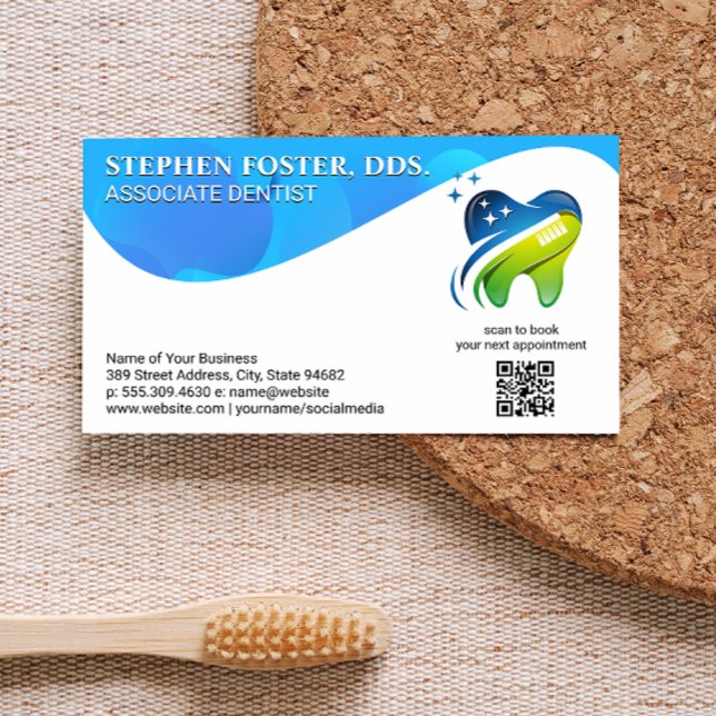 Icône dentaire | Carte de visite de code QR (Créateur téléchargé)