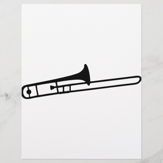 icône d'instrument trombone noir (Devant)