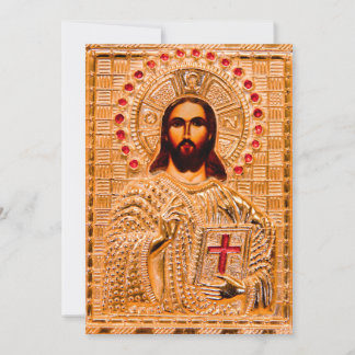 Icône dorée de Jésus-Christ