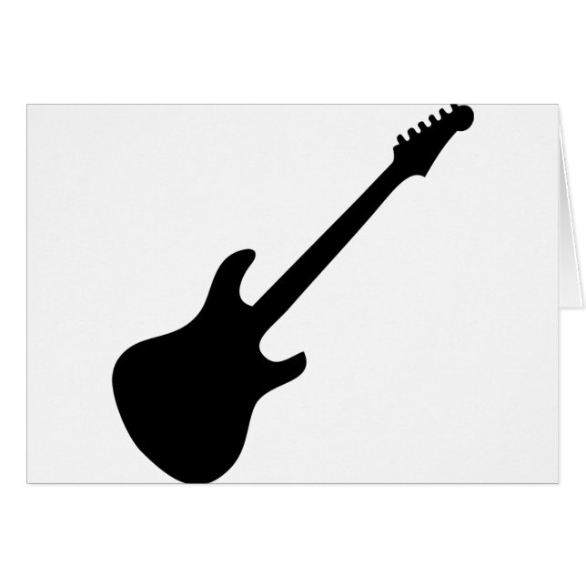 icône en forme de guitare noire (Devant horizontal)