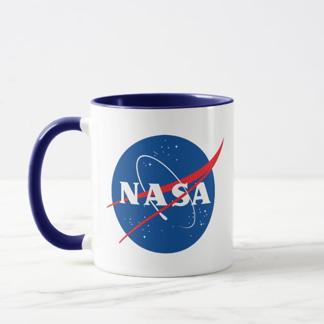 Icone NASA Sky bleu nuit/blanc en céramique Mug (Gauche)