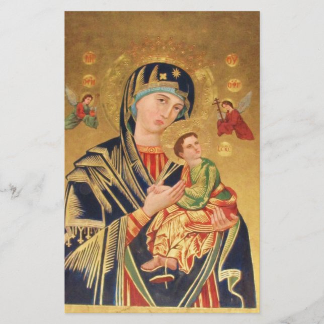 Icône orthodoxe russe - Vierge Marie et bébé Jésus (Devant)