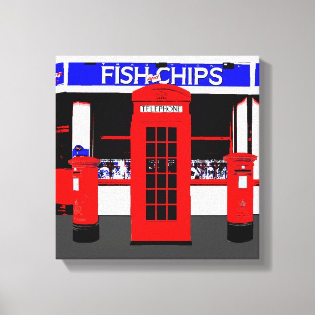 Icônes Anglais Art Moderne toile enveloppée (Recto)