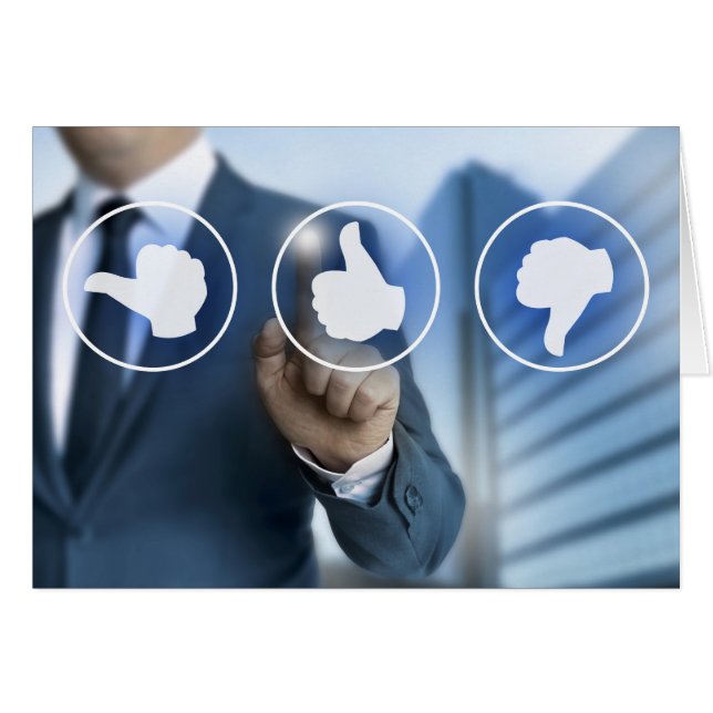 icônes de pouce pour le concept de révision client (Devant horizontal)